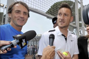 Totti e  Mancini agli Internazionali
